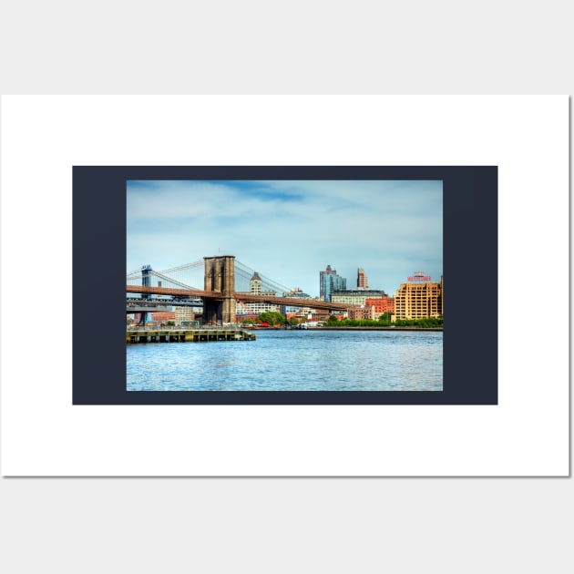 Brooklyn Bridge East River New York City Wall Art by tommysphotos